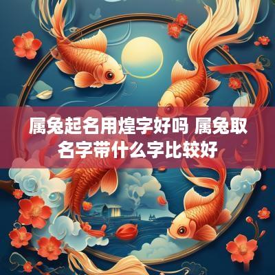 属兔起名用煌字好吗 属兔取名字带什么字比较好