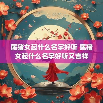属猪女起什么名字好听 属猪女起什么名字好听又吉祥