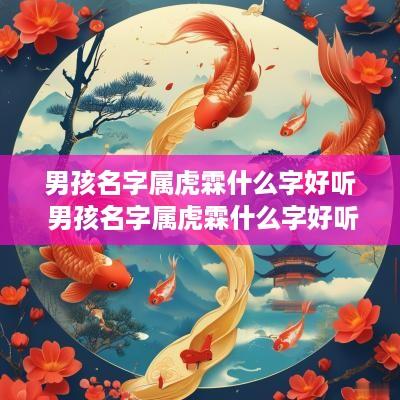 男孩名字属虎霖什么字好听 男孩名字属虎霖什么字好听点
