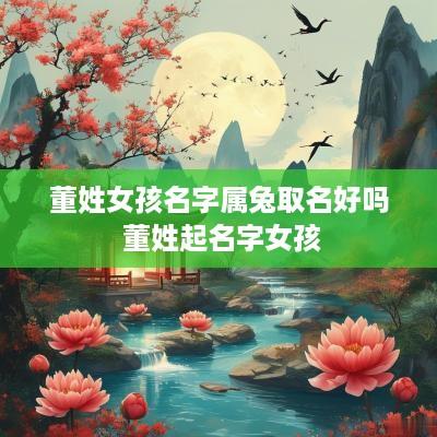 董姓女孩名字属兔取名好吗 董姓起名字女孩