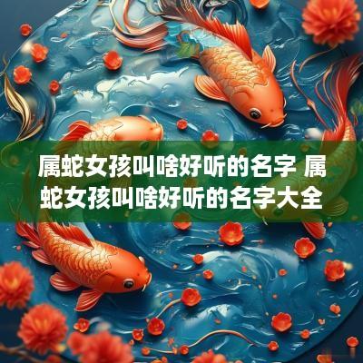 属蛇女孩叫啥好听的名字 属蛇女孩叫啥好听的名字大全