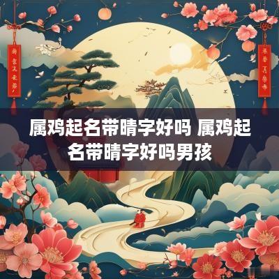 属鸡起名带晴字好吗 属鸡起名带晴字好吗男孩