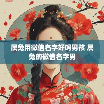 属兔用微信名字好吗男孩 属兔的微信名字男