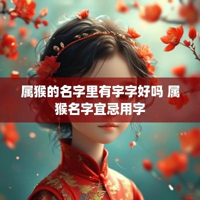 属猴的名字里有宇字好吗 属猴名字宜忌用字