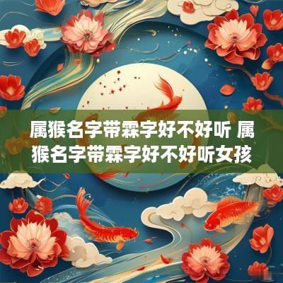 属猴名字带霖字好不好听 属猴名字带霖字好不好听女孩