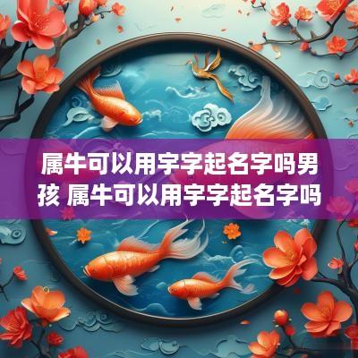 属牛可以用宇字起名字吗男孩 属牛可以用宇字起名字吗男孩子
