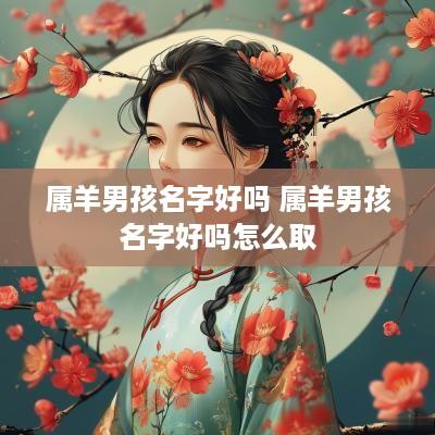 属羊男孩名字好吗 属羊男孩名字好吗怎么取