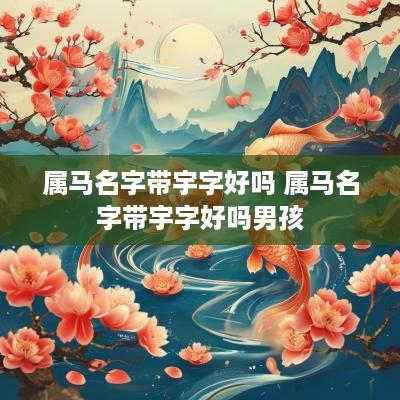 属马名字带宇字好吗 属马名字带宇字好吗男孩