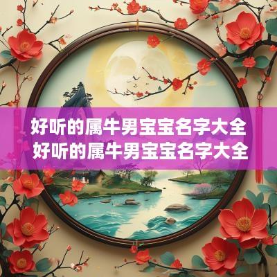 好听的属牛男宝宝名字大全 好听的属牛男宝宝名字大全集