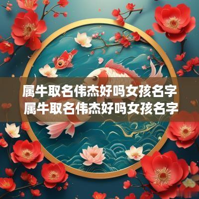 属牛取名伟杰好吗女孩名字 属牛取名伟杰好吗女孩名字怎么取