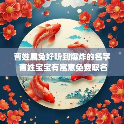 曹姓属兔好听到爆炸的名字 曹姓宝宝有寓意免费取名