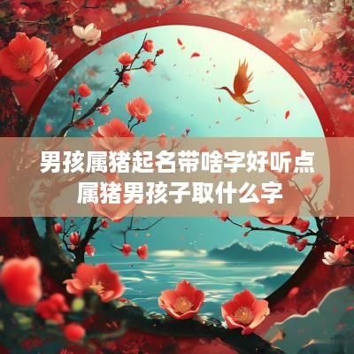 男孩属猪起名带啥字好听点 属猪男孩子取什么字