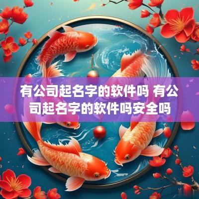 有公司起名字的软件吗 有公司起名字的软件吗安全吗