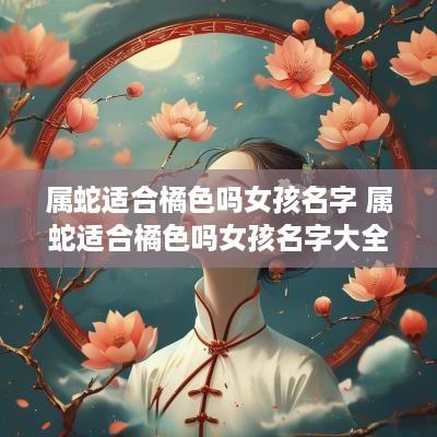 属蛇适合橘色吗女孩名字 属蛇适合橘色吗女孩名字大全