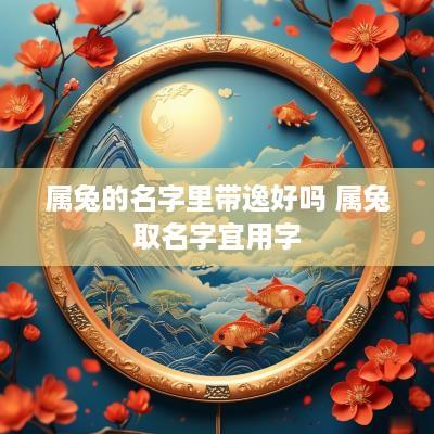 属兔的名字里带逸好吗 属兔取名字宜用字