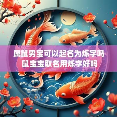 属鼠男宝可以起名为烁字吗 鼠宝宝取名用烁字好吗