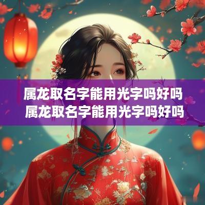 属龙取名字能用光字吗好吗 属龙取名字能用光字吗好吗男孩