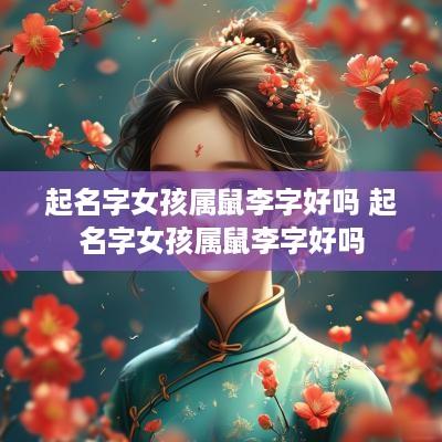 起名字女孩属鼠李字好吗 起名字女孩属鼠李字好吗