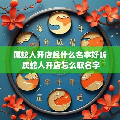 属蛇人开店起什么名字好听 属蛇人开店怎么取名字