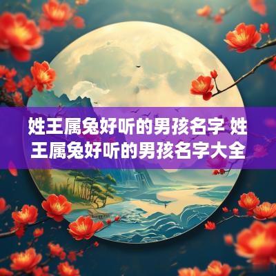 姓王属兔好听的男孩名字 姓王属兔好听的男孩名字大全