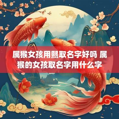 属猴女孩用熙取名字好吗 属猴的女孩取名字用什么字