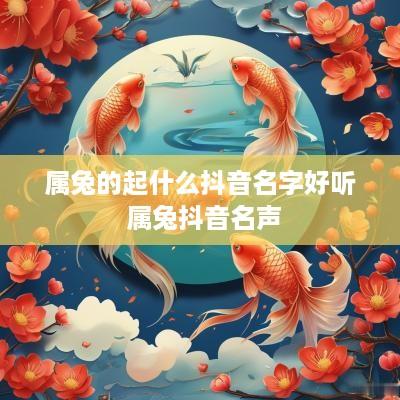 属兔的起什么抖音名字好听 属兔抖音名声