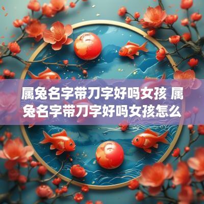 属兔名字带刀字好吗女孩 属兔名字带刀字好吗女孩怎么取