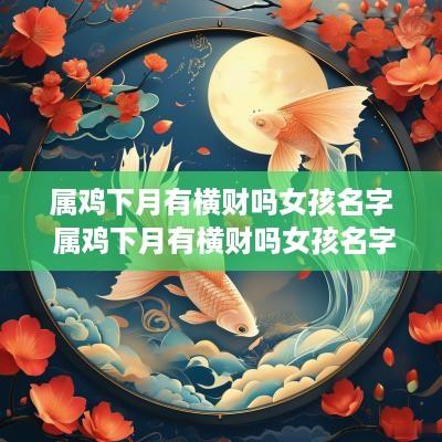 属鸡下月有横财吗女孩名字 属鸡下月有横财吗女孩名字怎么取
