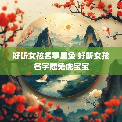 好听女孩名字属兔 好听女孩名字属兔虎宝宝