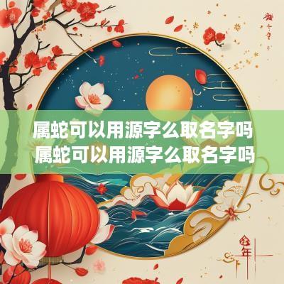 属蛇可以用源字么取名字吗 属蛇可以用源字么取名字吗女孩