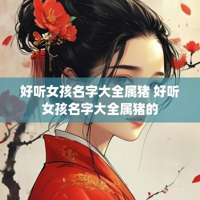 好听女孩名字大全属猪 好听女孩名字大全属猪的