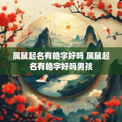 属鼠起名有皓字好吗 属鼠起名有皓字好吗男孩