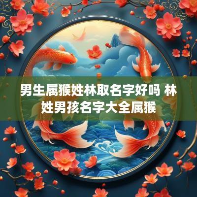 男生属猴姓林取名字好吗 林姓男孩名字大全属猴