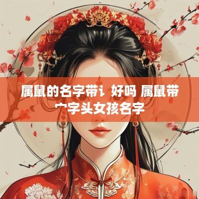 属鼠的名字带讠好吗 属鼠带宀字头女孩名字