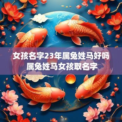 女孩名字23年属兔姓马好吗 属兔姓马女孩取名字