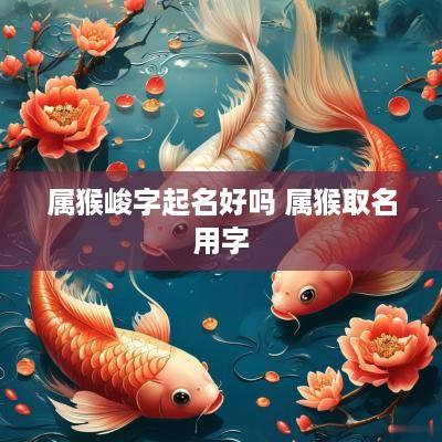 属猴峻字起名好吗 属猴取名用字