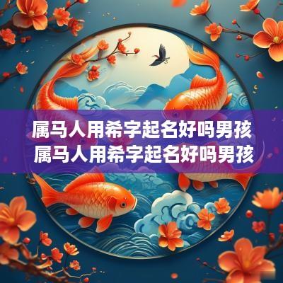 属马人用希字起名好吗男孩 属马人用希字起名好吗男孩子