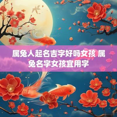 属兔人起名吉字好吗女孩 属兔名字女孩宜用字
