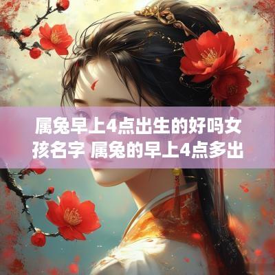属兔早上4点出生的好吗女孩名字 属兔的早上4点多出生好吗