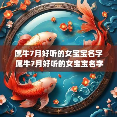 属牛7月好听的女宝宝名字 属牛7月好听的女宝宝名字怎么取