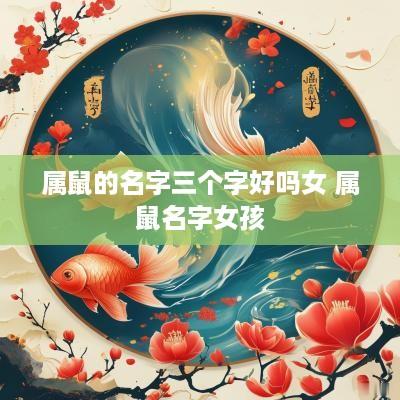 属鼠的名字三个字好吗女 属鼠名字女孩