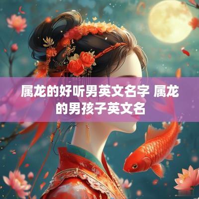 属龙的好听男英文名字 属龙的男孩子英文名
