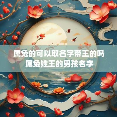 属兔的可以取名字带王的吗 属兔姓王的男孩名字