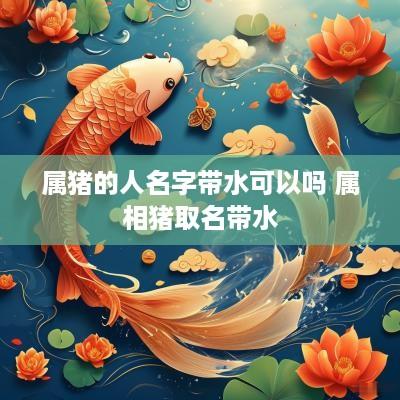 属猪的人名字带水可以吗 属相猪取名带水