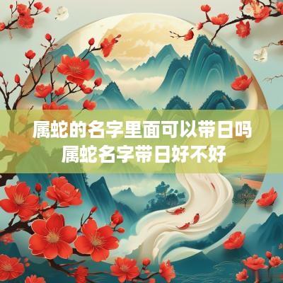 属蛇的名字里面可以带日吗 属蛇名字带日好不好
