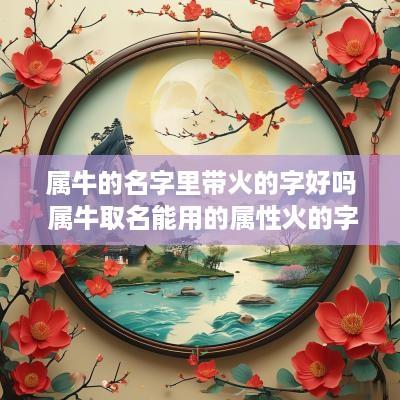 属牛的名字里带火的字好吗 属牛取名能用的属性火的字