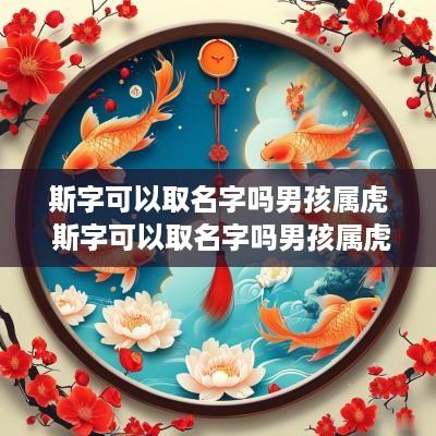 斯字可以取名字吗男孩属虎 斯字可以取名字吗男孩属虎的