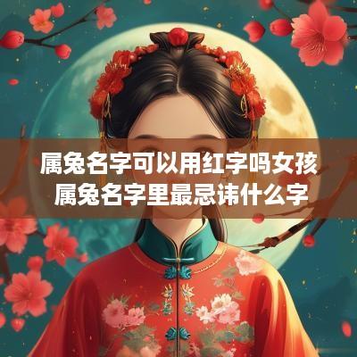 属兔名字可以用红字吗女孩 属兔名字里最忌讳什么字