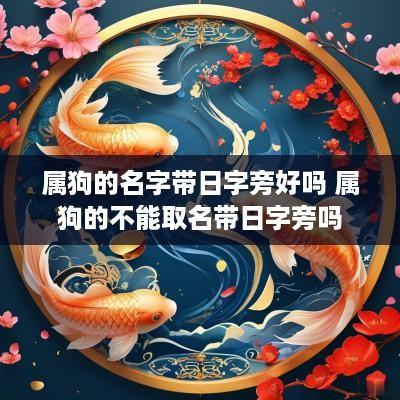 属狗的名字带日字旁好吗 属狗的不能取名带日字旁吗