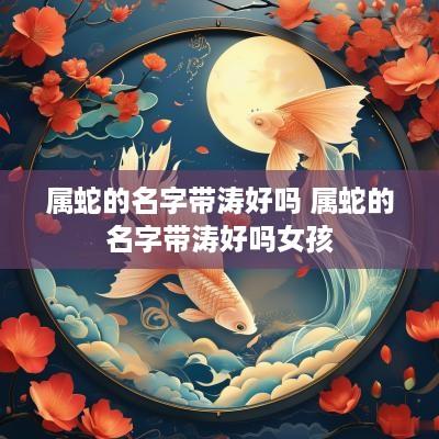 属蛇的名字带涛好吗 属蛇的名字带涛好吗女孩